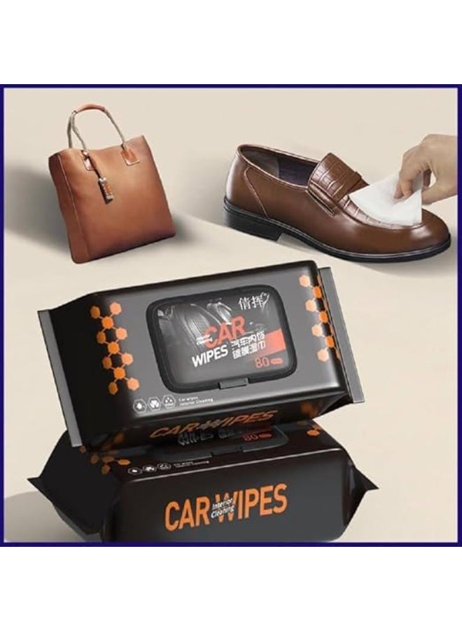 Quick-drying car wipes – 2-pack x 80 wipes for easy and effective daily use - Image 1